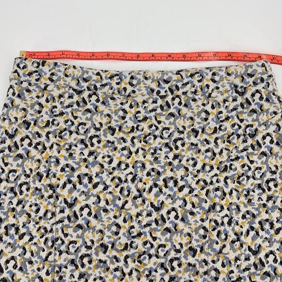 Anthropologie Maeve Leopard Jacquard Knit Pencil Skirt Knee Length Size Large - Picture 6 of 14